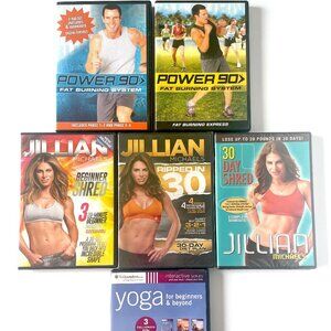 Workout DVDs - Power 90, Jillian Michaels, Yoga